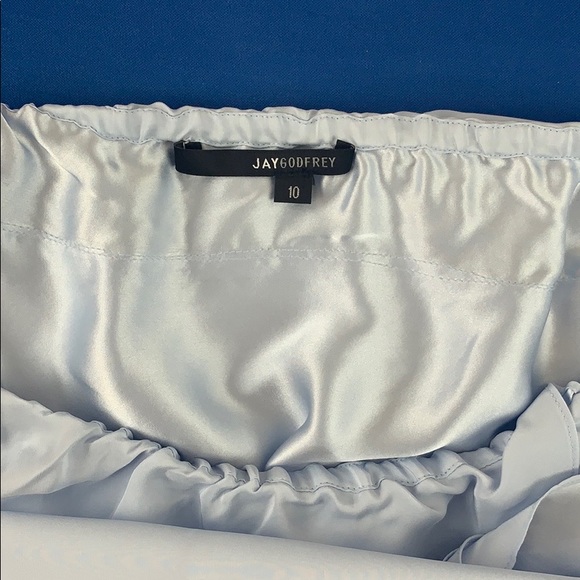 JAYGODFREY 💯% Silk Off-Shoulder Maxi, Lapis Blue Ombré, Size 10, NWT - Picture 7 of 8